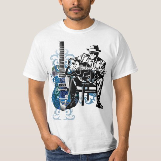 Bluesgitarrenmann-Soul-Musikt-shirt T-Shirt (Vorderseite)