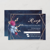 Blueskartonfloral-UAWG RSVP Karte (Vorne/Hinten)