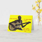 Bluesman I Miss My Baby Ehemann Freund Karte (Gelbe Blume)