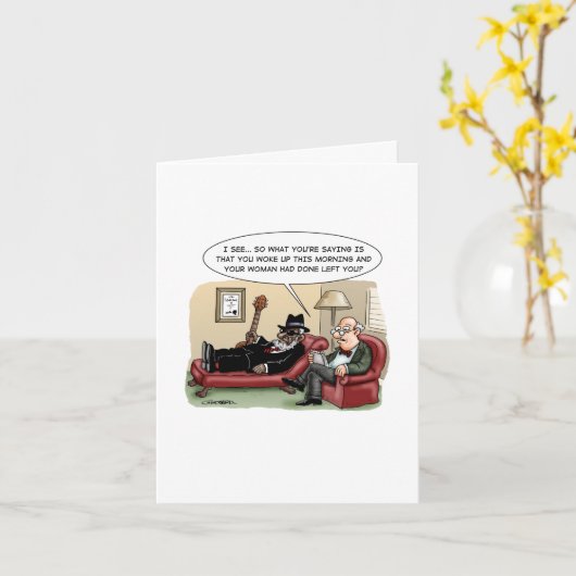 Bluesman in Therapy Karte (Gelbe Blume)