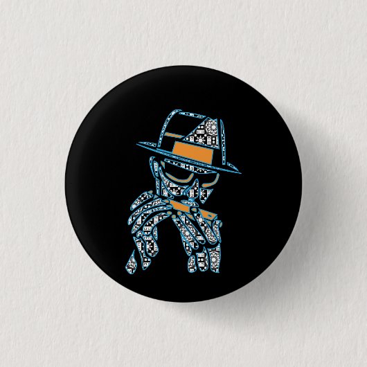 Bluesmusiker Button (Vorderseite)