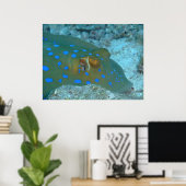 Bluespott Ribbontail Ray Poster (Heimbüro)