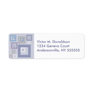 BlueSqaures Personalisierte Rücksendeadressen-Aufk