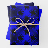 Bluest Blue Gradient Star Bow Geschenkpapier Set (Beispiel)