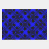 Bluest Blue Gradient Star Bow Geschenkpapier Set (Vorderseite)