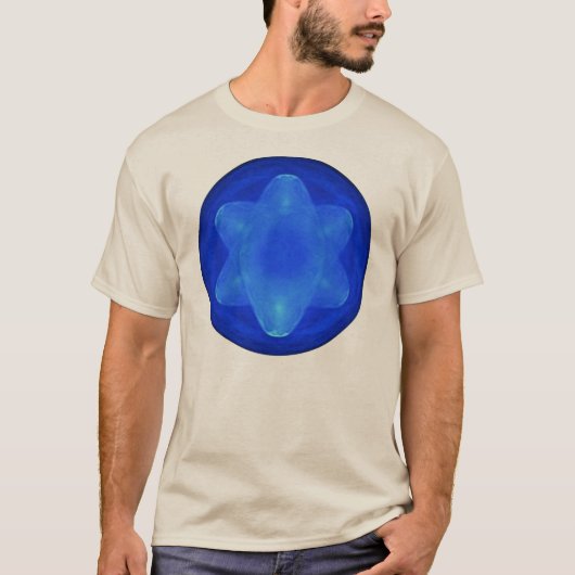 Bluestar auf Weiß T-Shirt (Vorderseite)