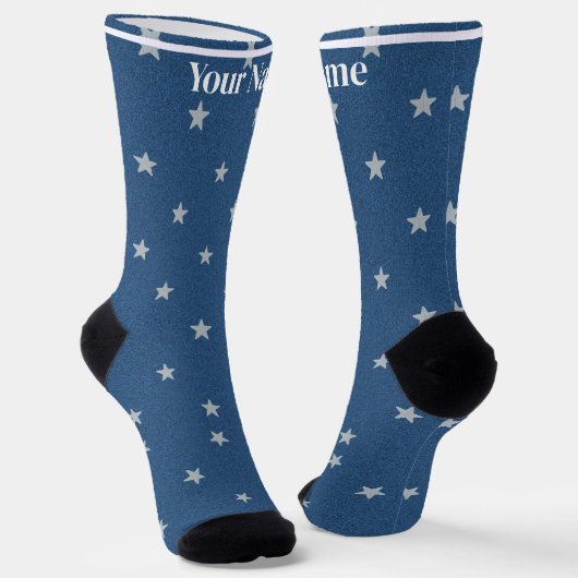 Bluestar | Benutzerdefinierter Name Socken (Gewinkelt)