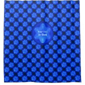 Bluestar Fractal Duschvorhang (Vorderseite)
