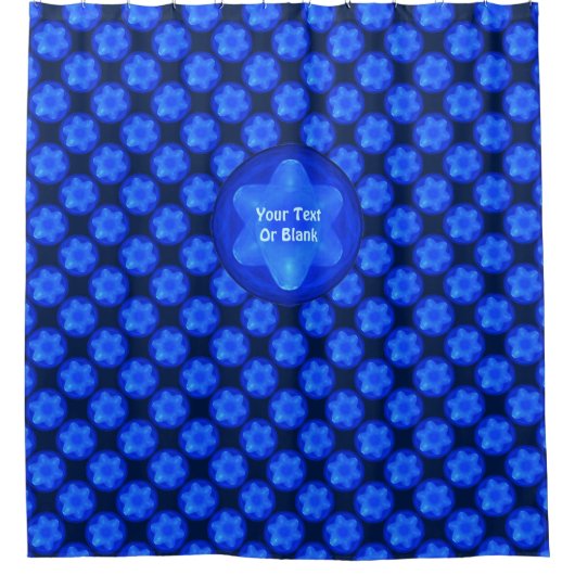 Bluestar Fractal Duschvorhang (Vorderseite)