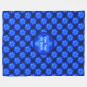 Bluestar Fractal Fleecedecke (Vorderseite (Horizontal))
