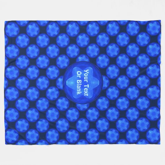 Bluestar Fractal Fleecedecke (Vorderseite (Horizontal))