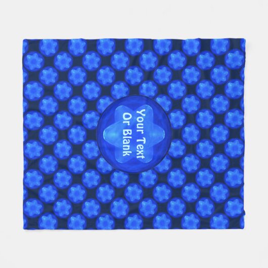 Bluestar Fractal Fleecedecke (Vorderseite (Horizontal))