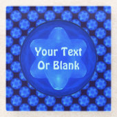 Bluestar Fractal Glasuntersetzer (Vorderseite)