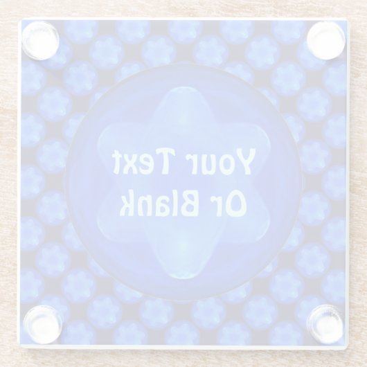 Bluestar Fractal Glasuntersetzer (Rückseite)