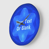 Bluestar Fractal Große Wanduhr (Winkel)