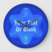 Bluestar Fractal Große Wanduhr (Vorderseite)