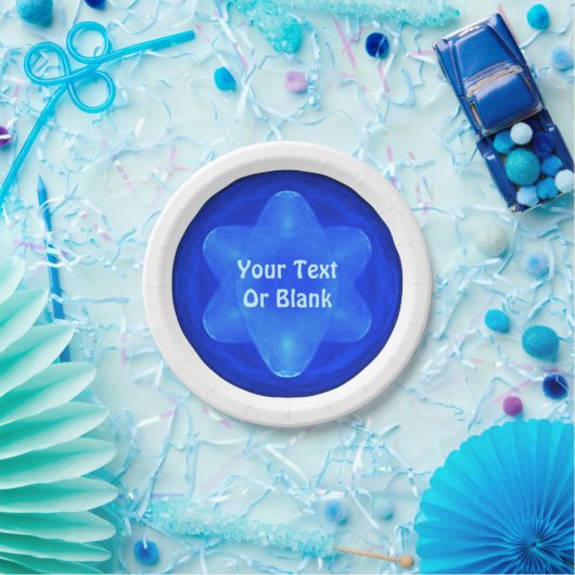 Bluestar Fractal Pappteller (Party)