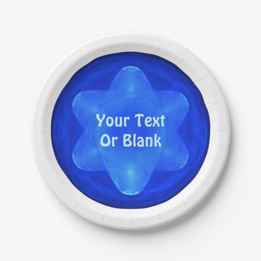 Bluestar Fractal Pappteller (Vorderseite)