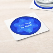 Bluestar Fractal Rechteckiger Pappuntersetzer (angewinkelt)