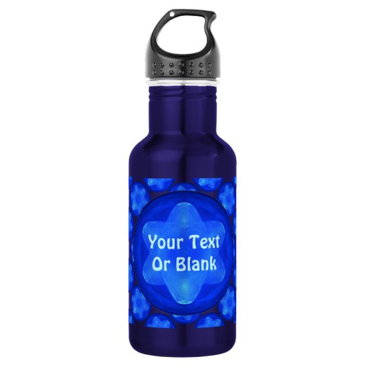 Bluestar Fractal Trinkflasche (Vorderseite)