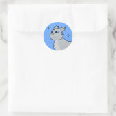 Bluestar Round Sticker (Tasche)