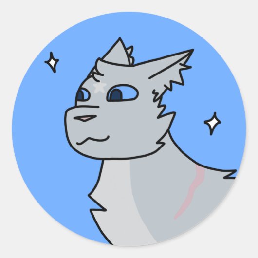 Bluestar Round Sticker (Vorderseite)