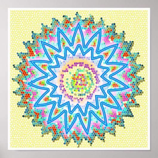 BlueStar Sparkling Soothing Healing Chakra Poster (Vorne)