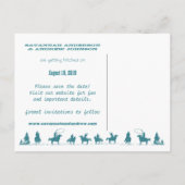 Bluestone Aquamariner Western Reitfarm Ankündigungspostkarte (Rückseite)