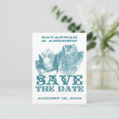 Bluestone Aquamariner Western Reitfarm Ankündigungspostkarte (Stehend Vorderseite)