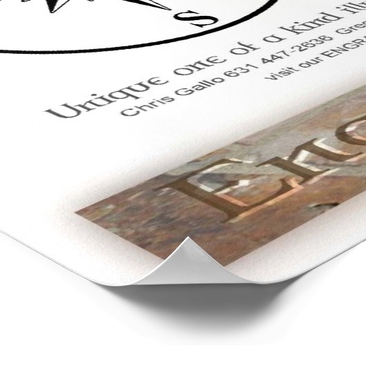 Bluestone Compass Poster (Ecke)