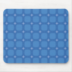 Bluesville Retro Rounded Squares Mousepad