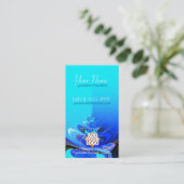 BlueSwirl Muschel Business Card Visitenkarte (Stehend Vorderseite)