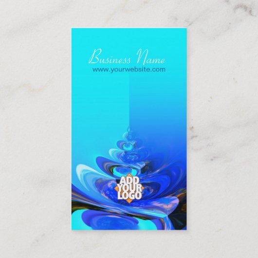 BlueSwirl Muschel Business Card Visitenkarte (Rückseite)