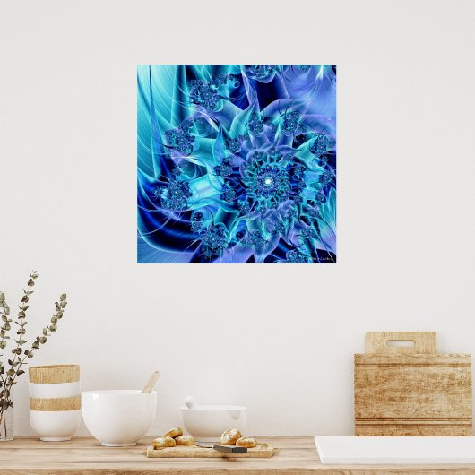 BlueSwirl Poster (Küche)
