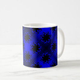 Bluesy Blue Gradient Star Bow Kaffeetasse