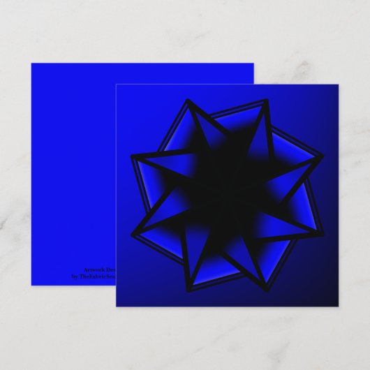 Bluesy Blue Gradient Star Bow Karte (Vorne/Hinten)