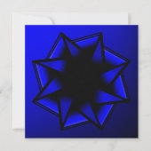 Bluesy Blue Gradient Star Bow Karte (Vorderseite)