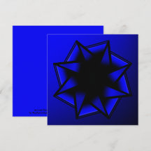 Bluesy Blue Gradient Star Bow