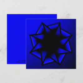 Bluesy Blue Gradient Star Bow Karte