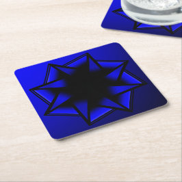 Bluesy Blue Gradient Star Bow Rechteckiger Pappuntersetzer