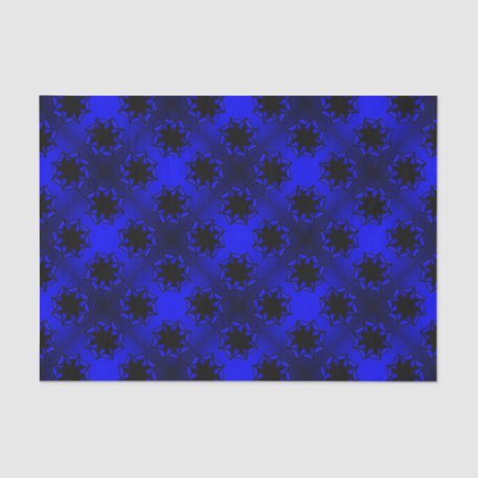 Bluesy Blue Gradient Star Bow Seidenpapier (Vorderseite)