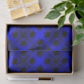 Bluesy Blue Gradient Star Bow Seidenpapier (Geschenk)