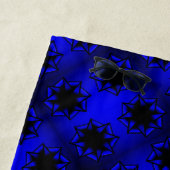 Bluesy Blue Gradient Star Bow Strandtuch (Beispiel)