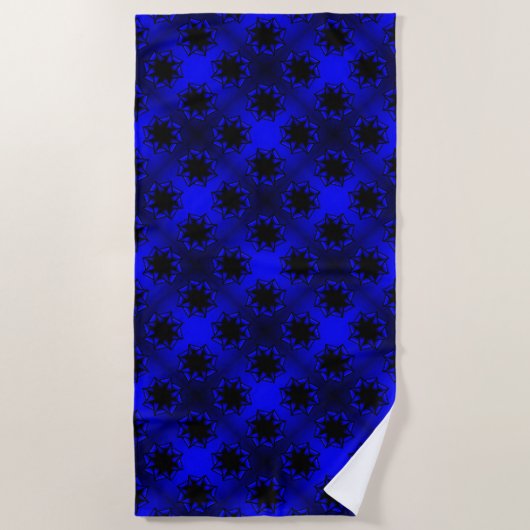 Bluesy Blue Gradient Star Bow Strandtuch (Vorderseite)