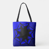 Bluesy Blue Gradient Star Bow Tasche (Rückseite)