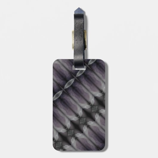 Bluesy Ikat Fog Gepäckanhänger (Rückseite vertikal)