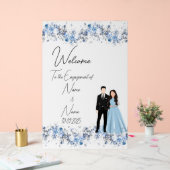 Blueteis-blaues Acrylzeichen Acrylschild (Hochzeit)