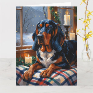 Bluetick Coonhoe mit Weihnachtsbeleuchtung Urlaub Karte