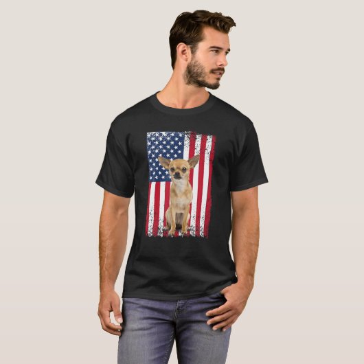Bluetick Coonhound 4th July American USA Flag Dog T-Shirt (Vorne ganz)