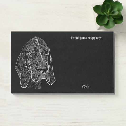 Bluetick Coonhound Abstrakt Art Hund Name Post-it Klebezettel (Büro)